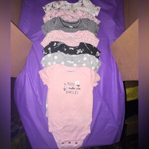 Carter's Pink, Black, and Gray Kids Pajama Tops